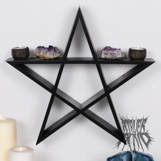 The Invoke Shelf- pentagram wall shelf