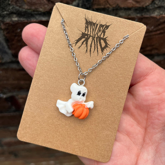 The Happy Haunt Necklace- cute ghost necklace