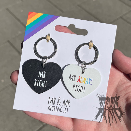 The Mr and Mr Always Right Keyring Set