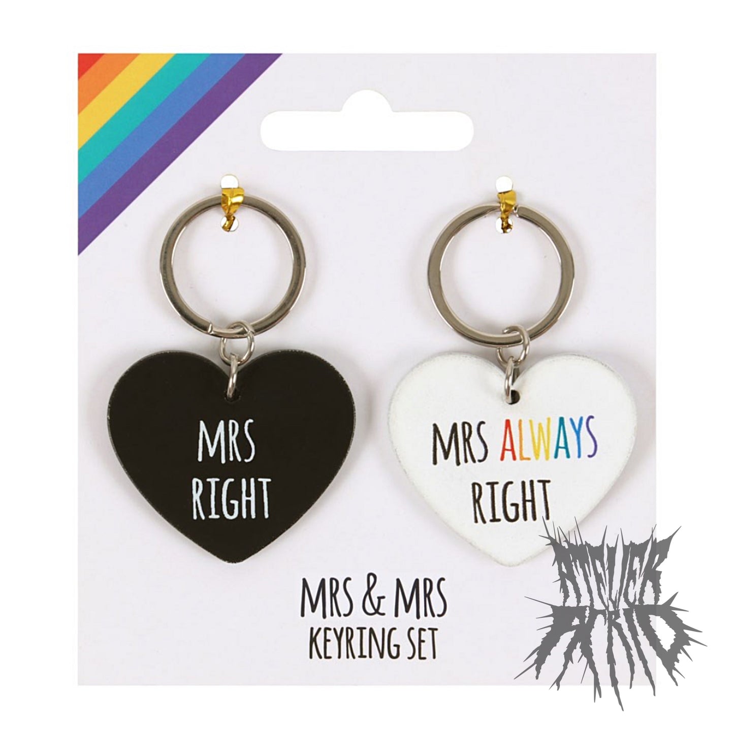 The Mrs Right and Mrs Always Right Keyring Set