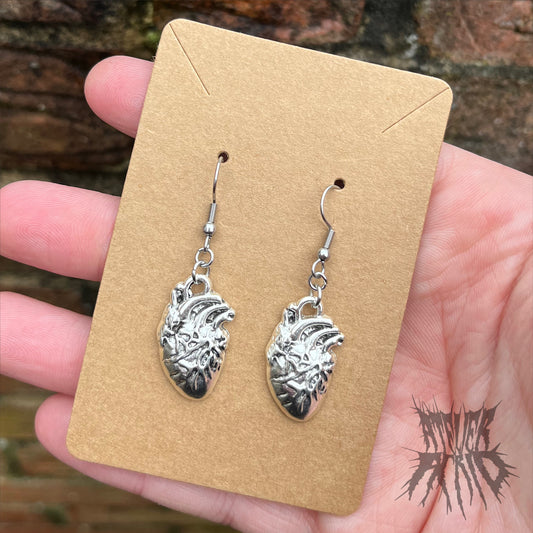 The Cordis Earrings- anatomical heart earrings