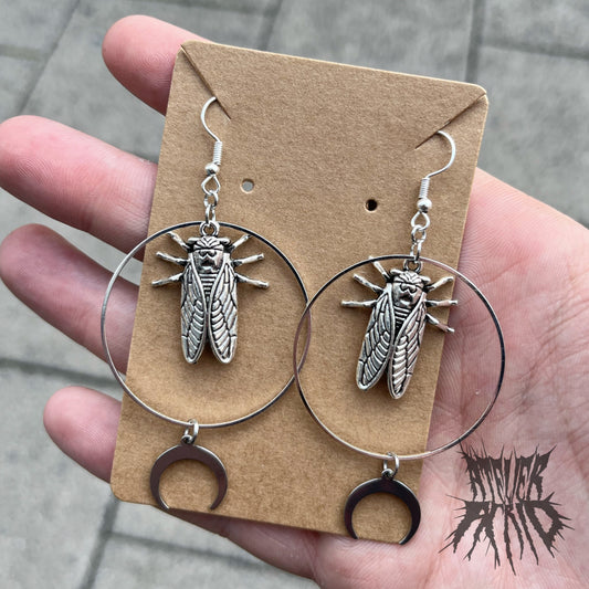 The Cicada Earrings- alternate bug earrings