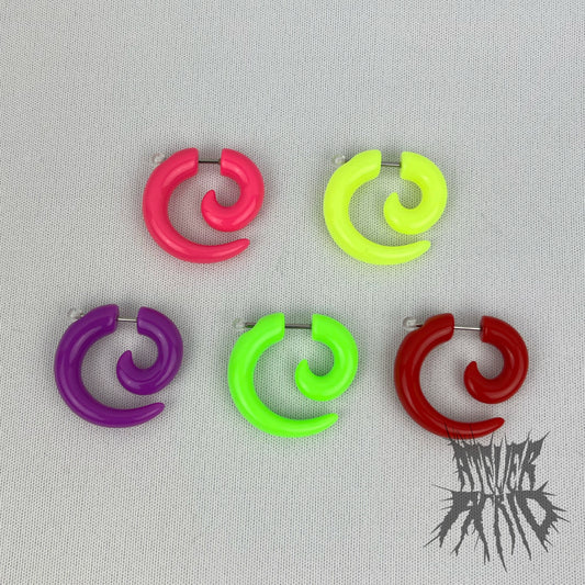 The Fake Stretcher Earrings (swirl)