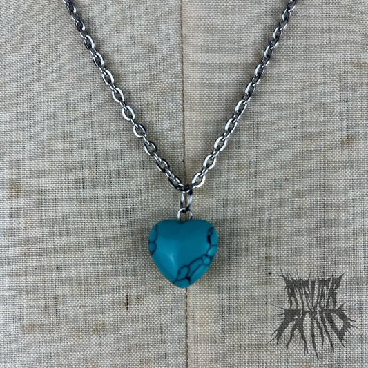 The Howlite Heart Necklace