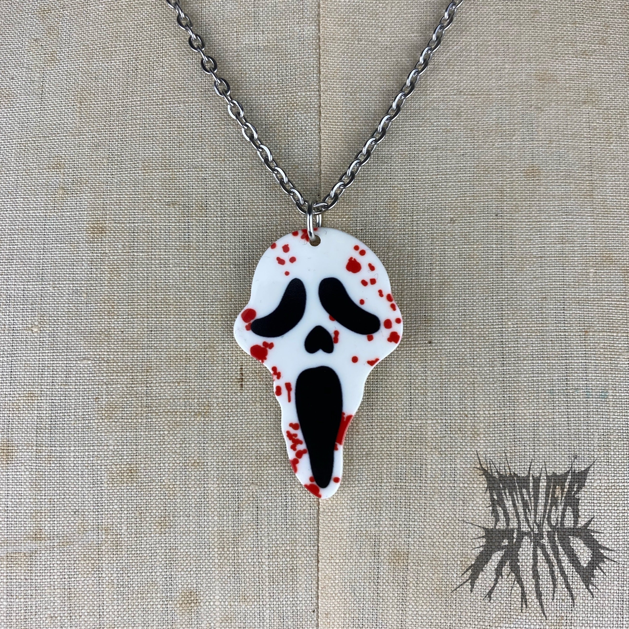 Classic Dark Samurai Ghost Face Pendant Necklace for Men and Women Japanese  Anime Punk Hip Hop Halloween Jewelry Gift - AliExpress