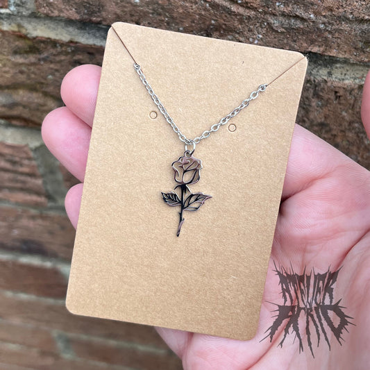 The Thorn Necklace- stainless steel rose Necklace