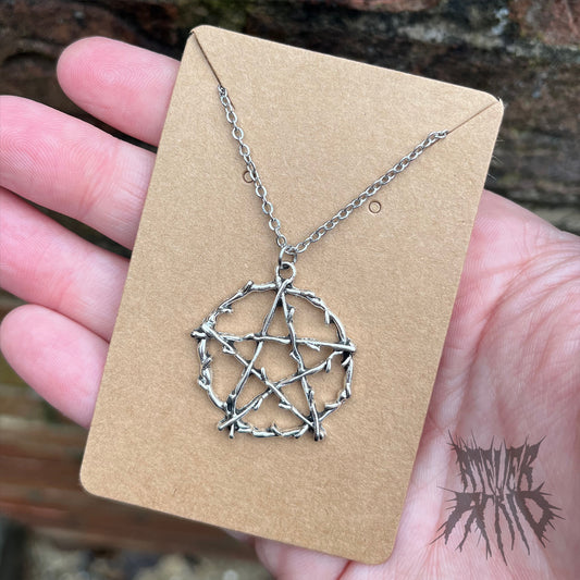 The Hedge witch Necklace- pentagram necklace