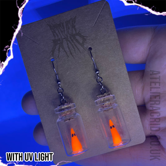 The UV Adopt a ghost Earrings - cute alternative gift. Cute ghost gifts. Ghost earrings