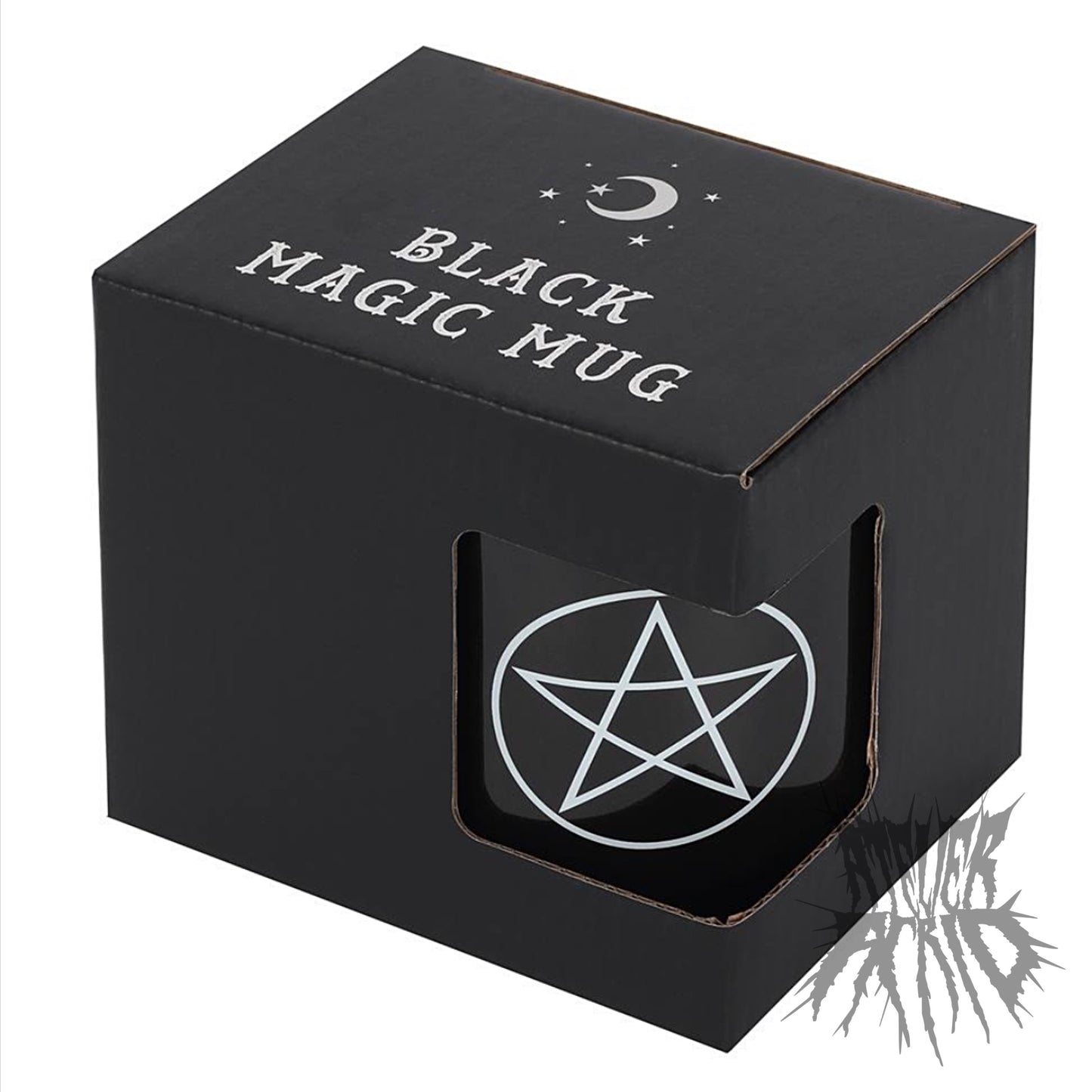 The Black Magic Mug- Black Pentagram Mug