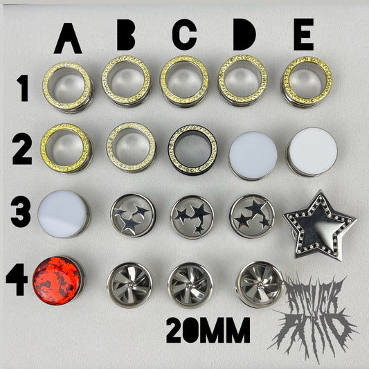 20mm Misc Surgical Steel Tunnels and Plugs