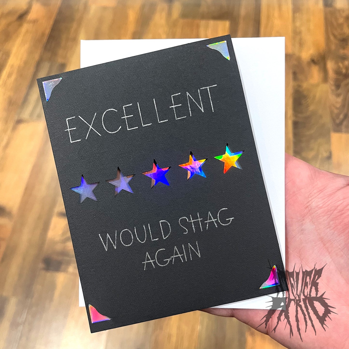 The Five-Star Card- Handmade Novelty Greetings card