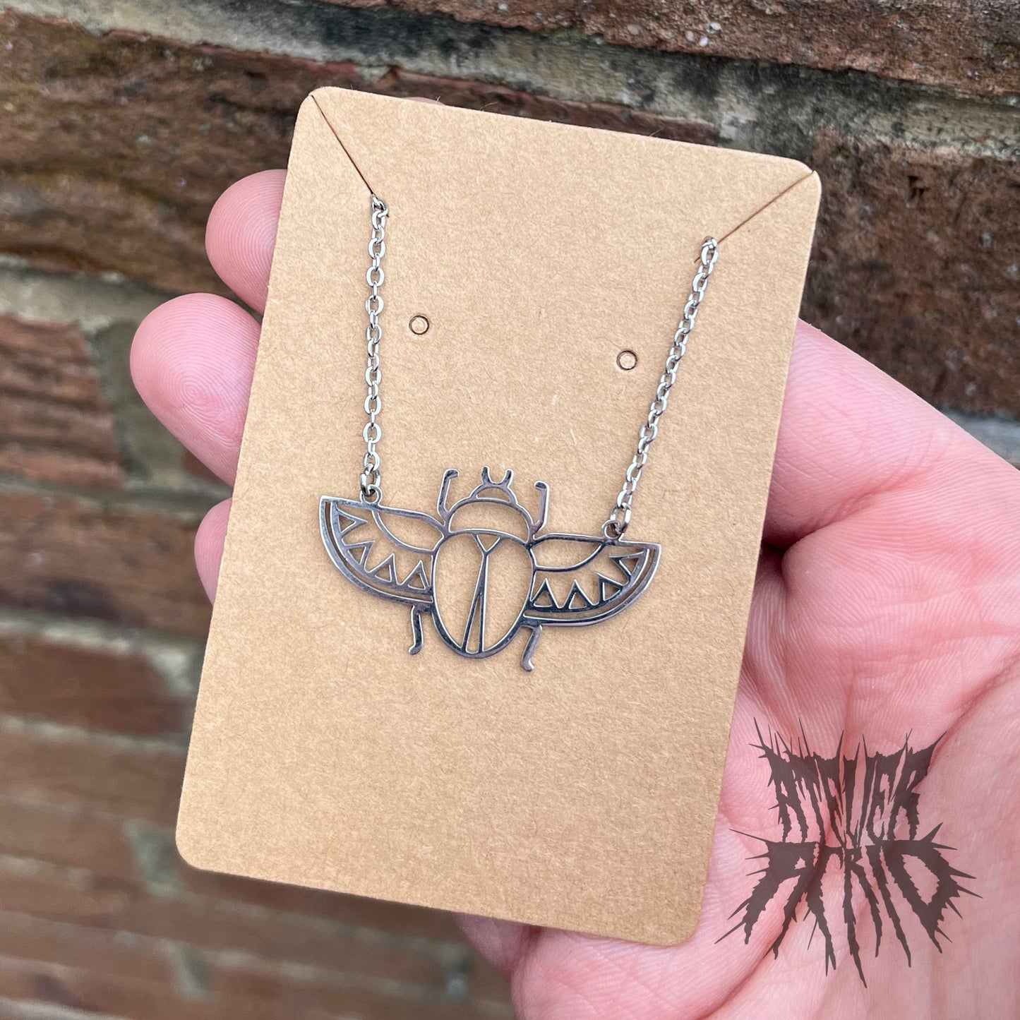 The Scarab Necklace- stainless steel scarab beetle necklace