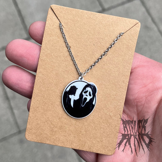 The Sequel Necklace- Ghostface acrylic necklace